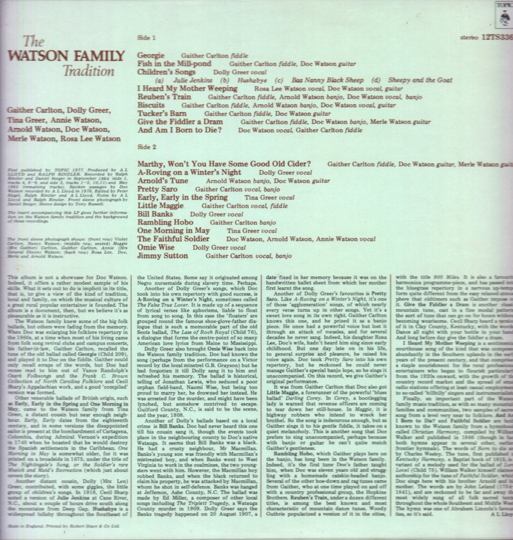 Watson Family - Tradition - Lp