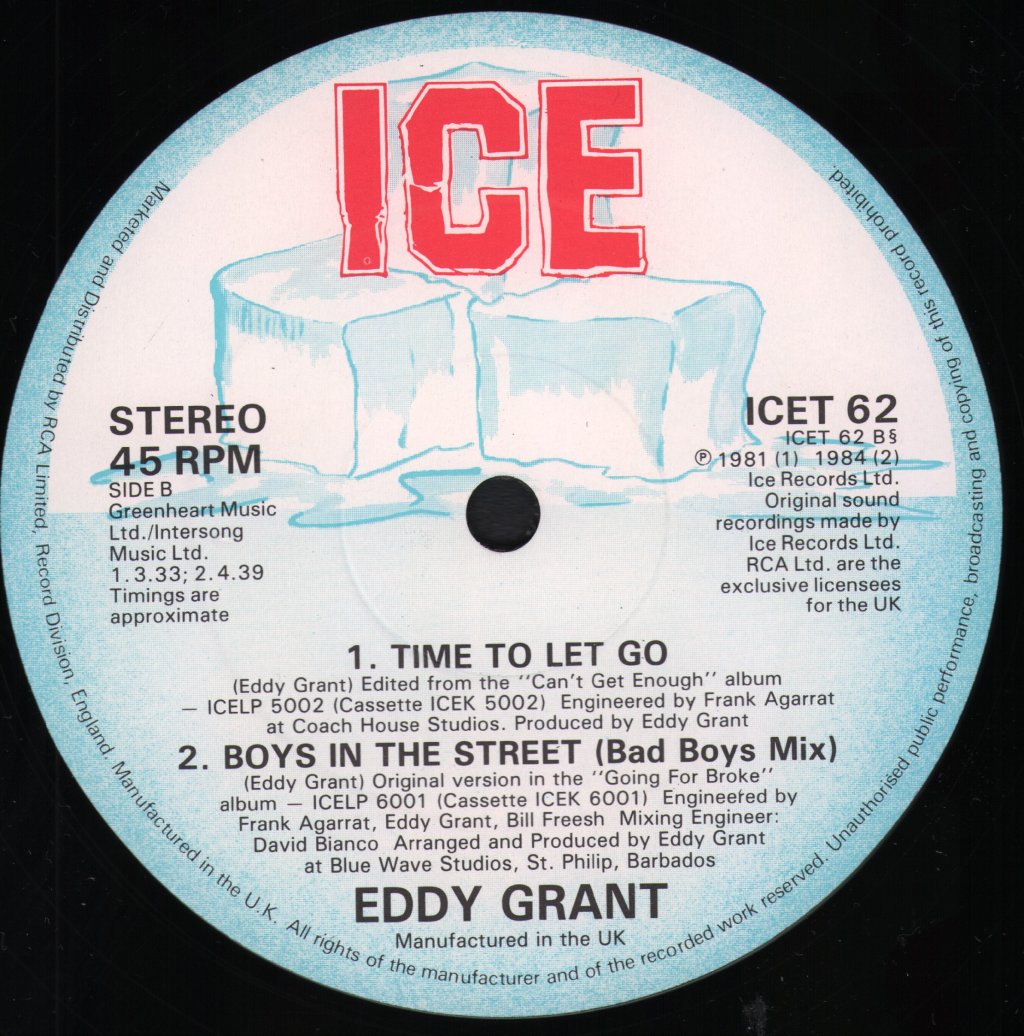 Eddy Grant - Boys In The Street - 12 Inch
