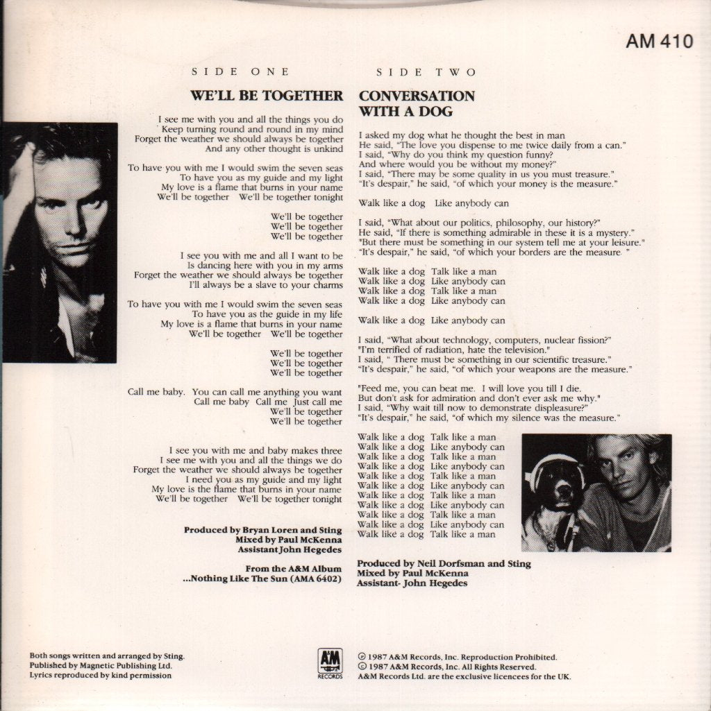 Sting - We'll Be Together - 7 Inch