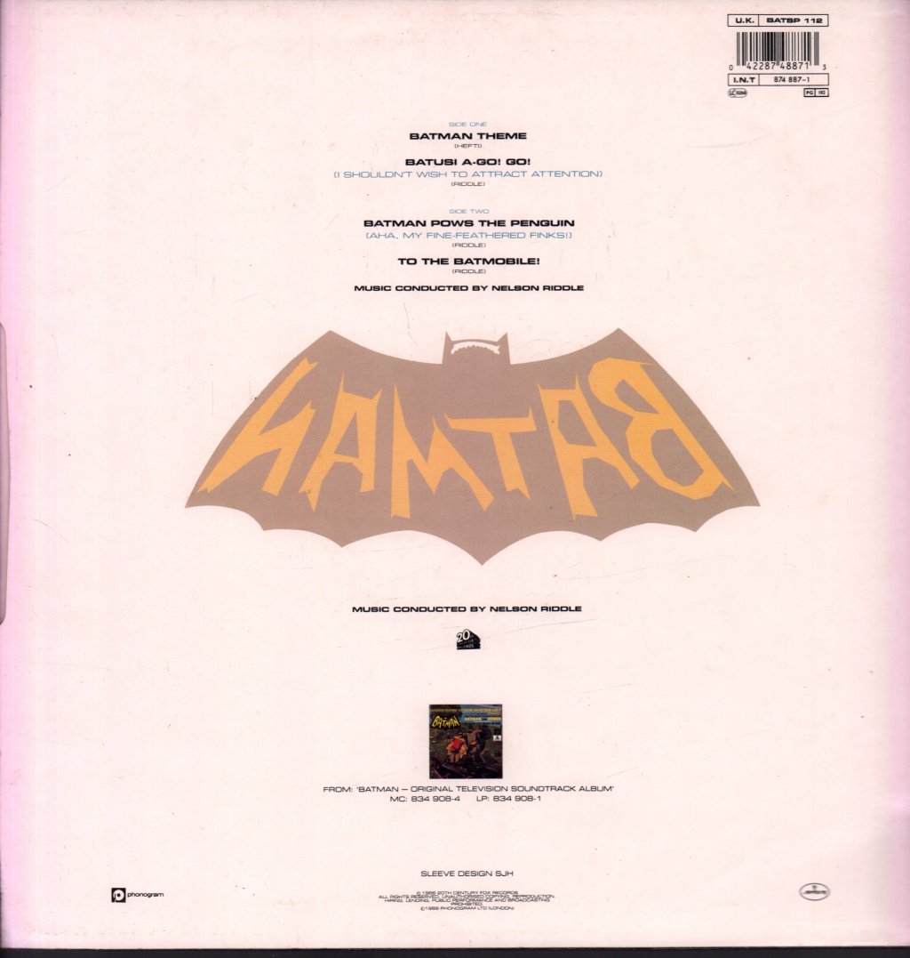 Nelson Riddle - Batman Original TV Soundtrack Theme - 12 Inch