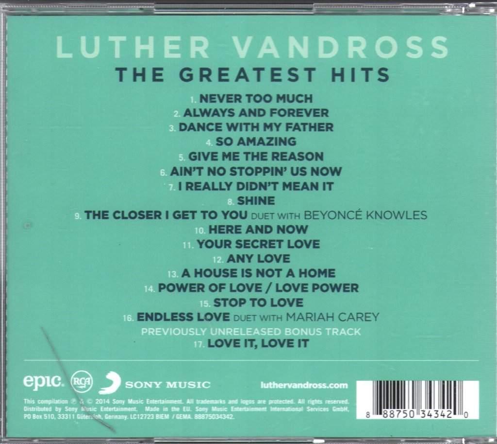 Luther Vandross - Greatest Hits - Cd