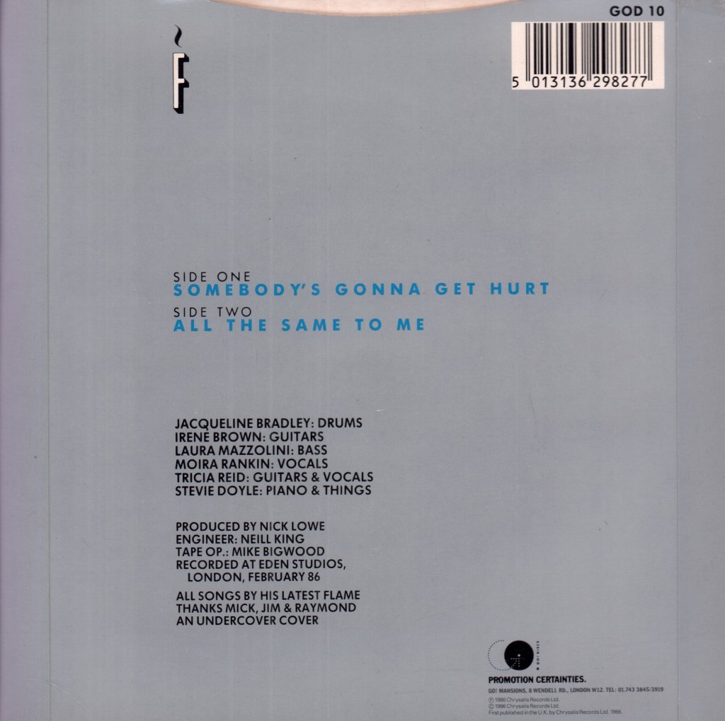 His Latest Flame - Somebody's Gonna Get Hurt - 7 Inch