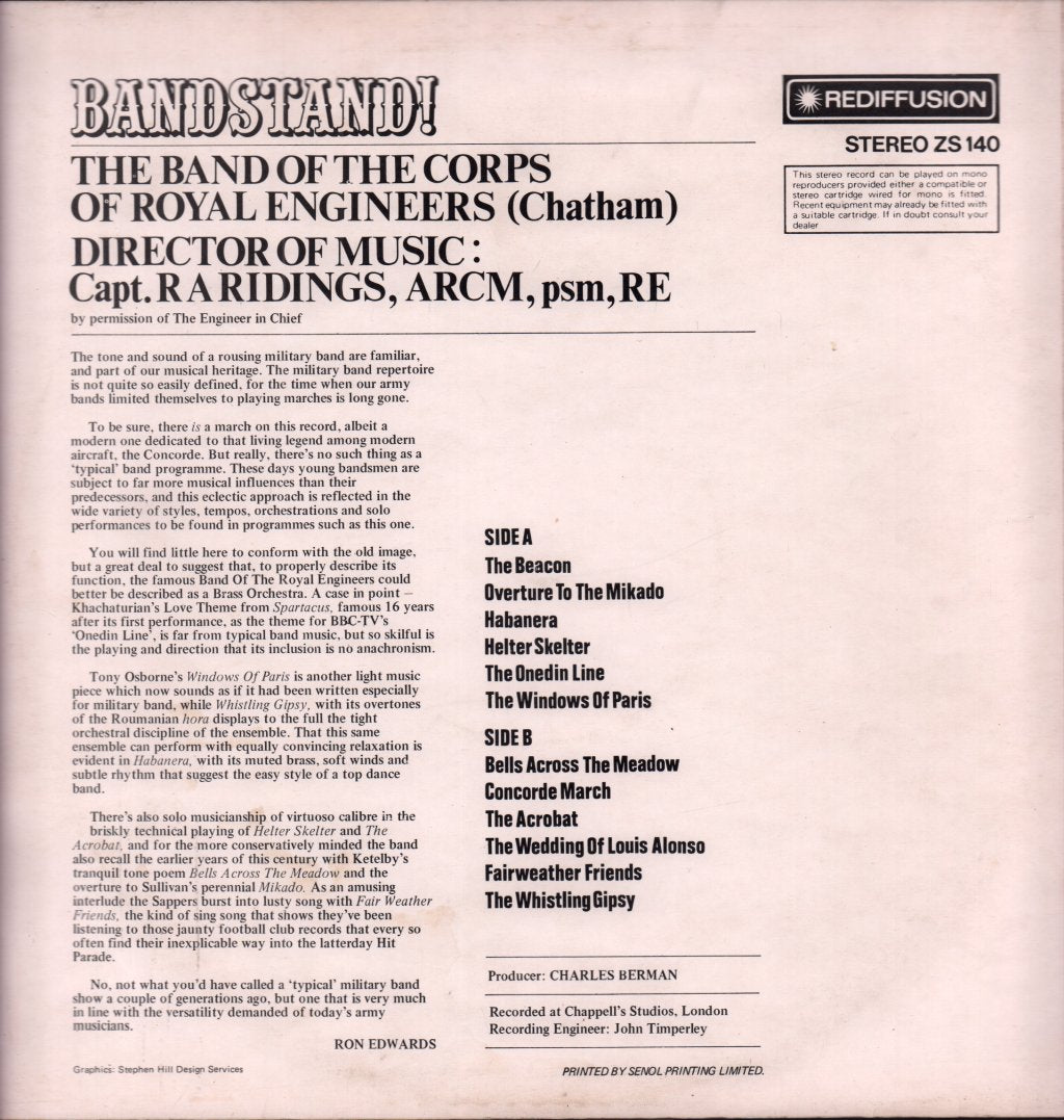 Band Of The Corps Of Royal Engineers Chatham - Band stand - Lp