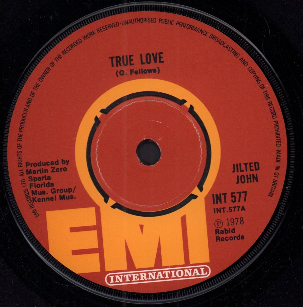 Jilted John - True Love - 7 Inch