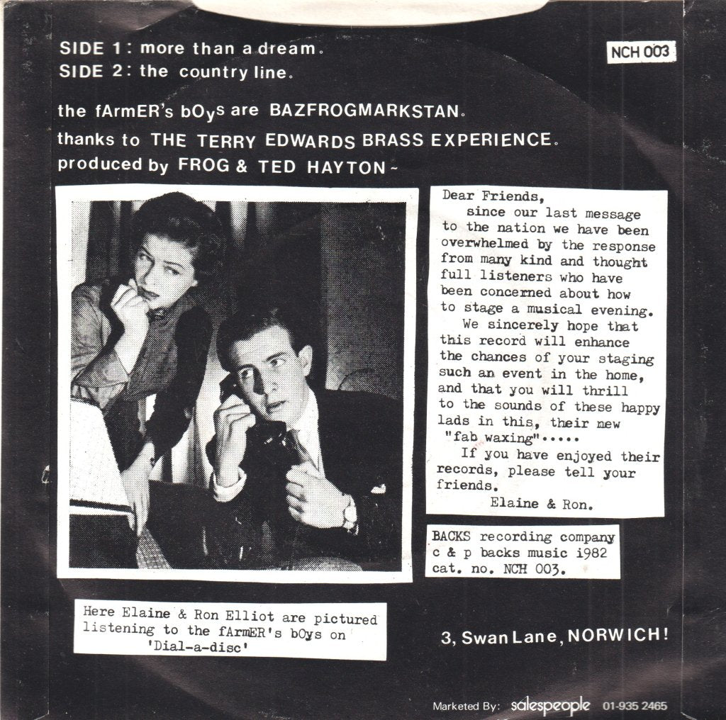 Farmer's Boys - More Than A Dream - 7 Inch
