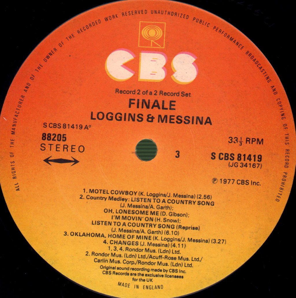 Loggins And Messina - Finale - Double Lp