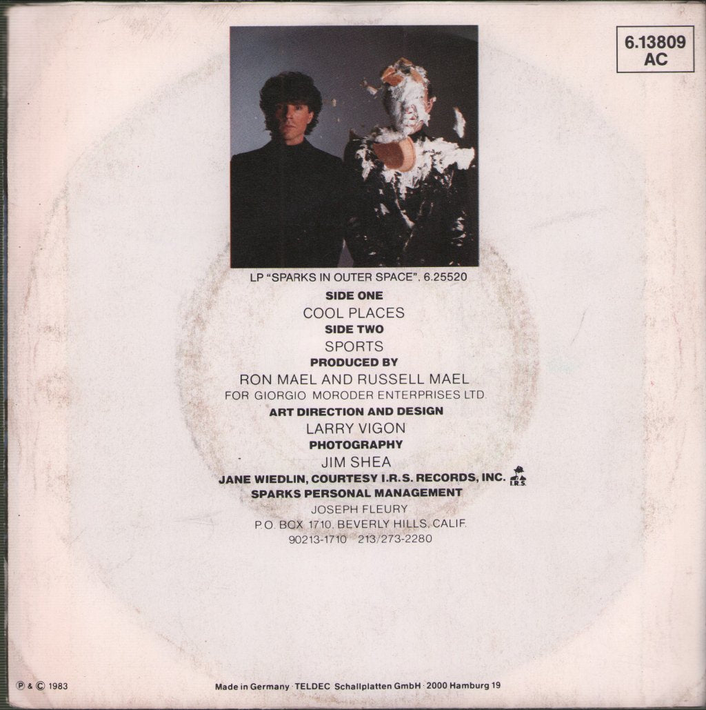 Sparks And Jane Wiedlin - Cool Places - 7 Inch