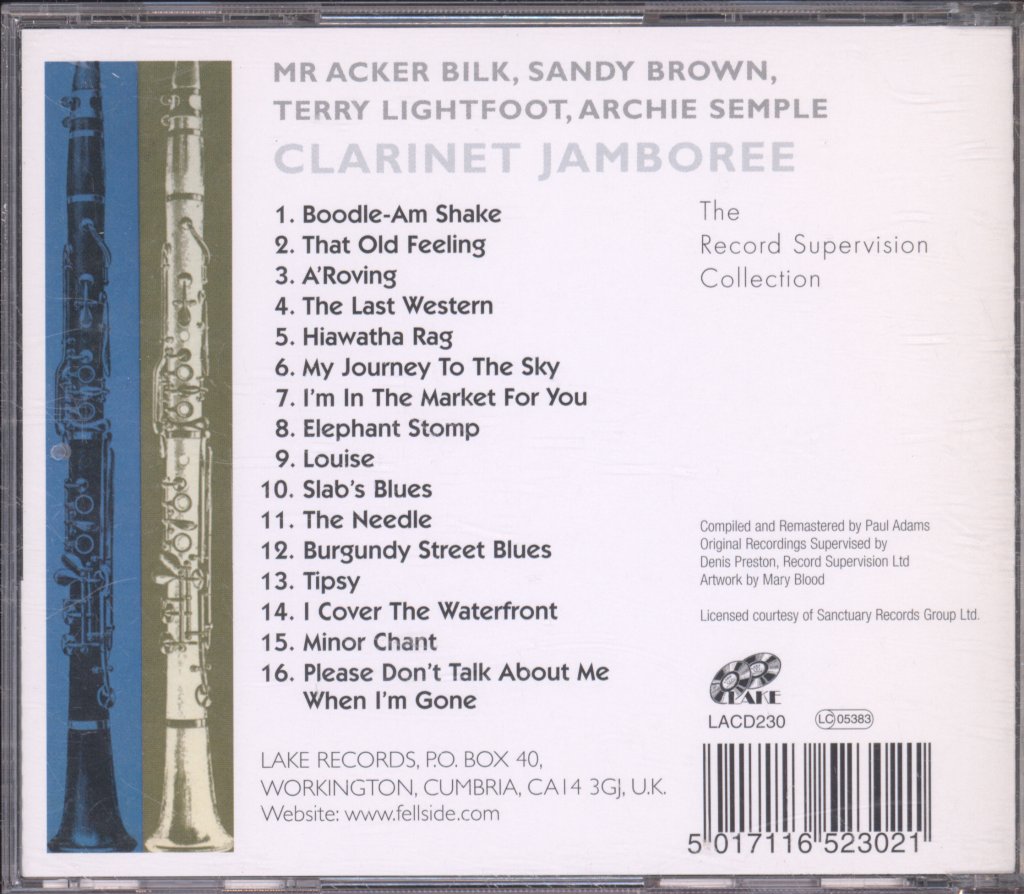 Acker Bilk, Sandy Brown, Terry Lightfoot, Archie Semple - Clarinet Jamboree - Cd