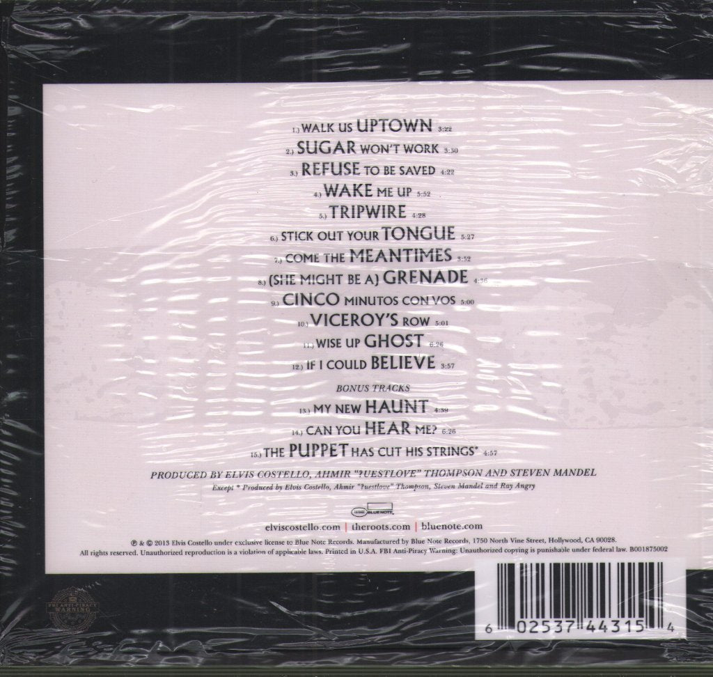 Elvis Costello - Wise Up Ghost (And Other Songs 2013) - Cd