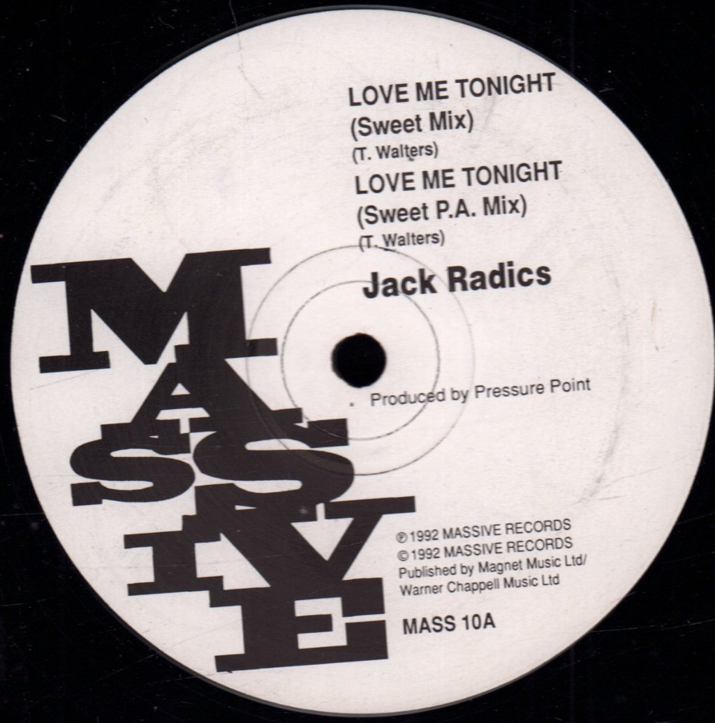 Jack Radics - Love Me Tonight - 12 Inch