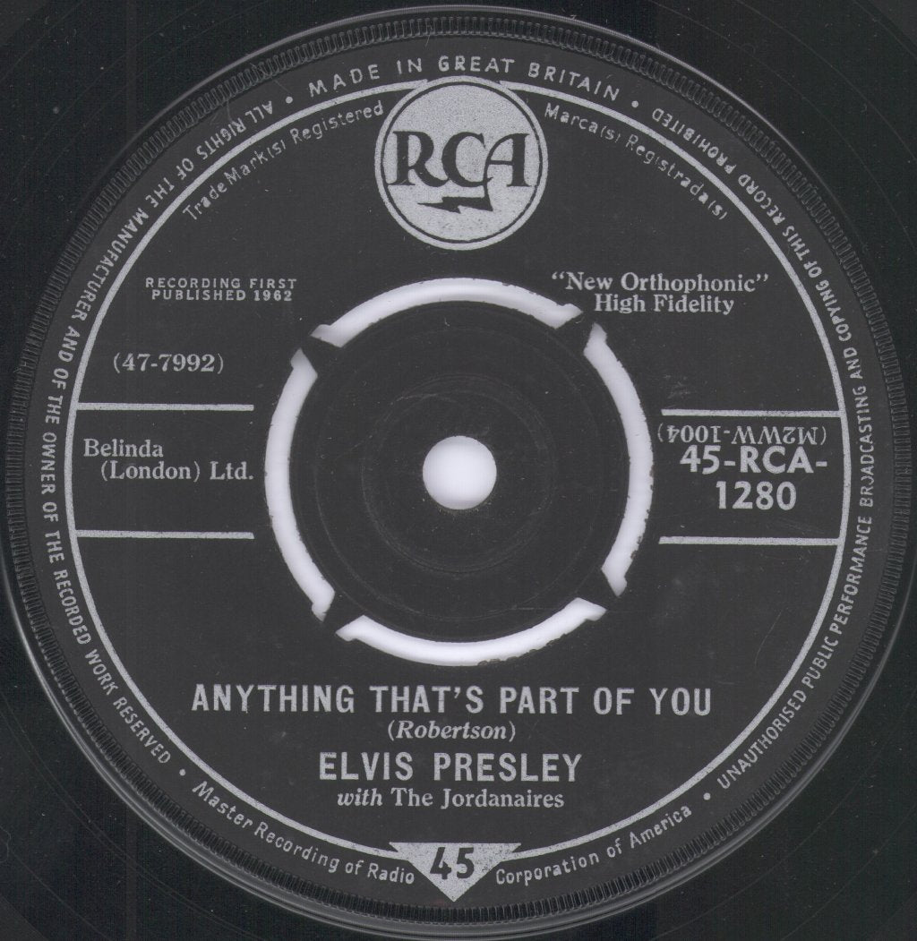 Elvis Presley - Good Luck Charm - 7 Inch