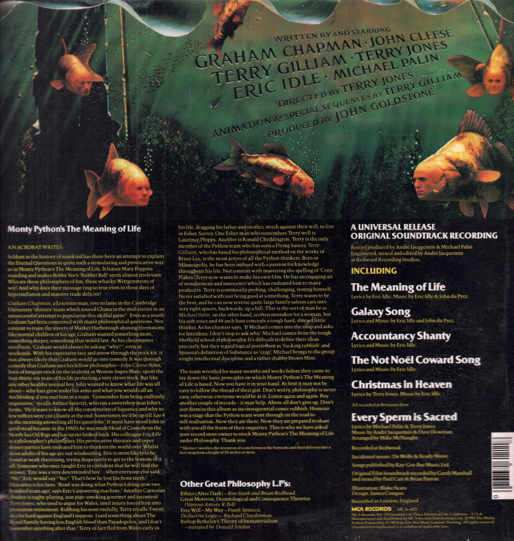 Monty Python's Meaning Of Life - Original Soundtrack - Lp