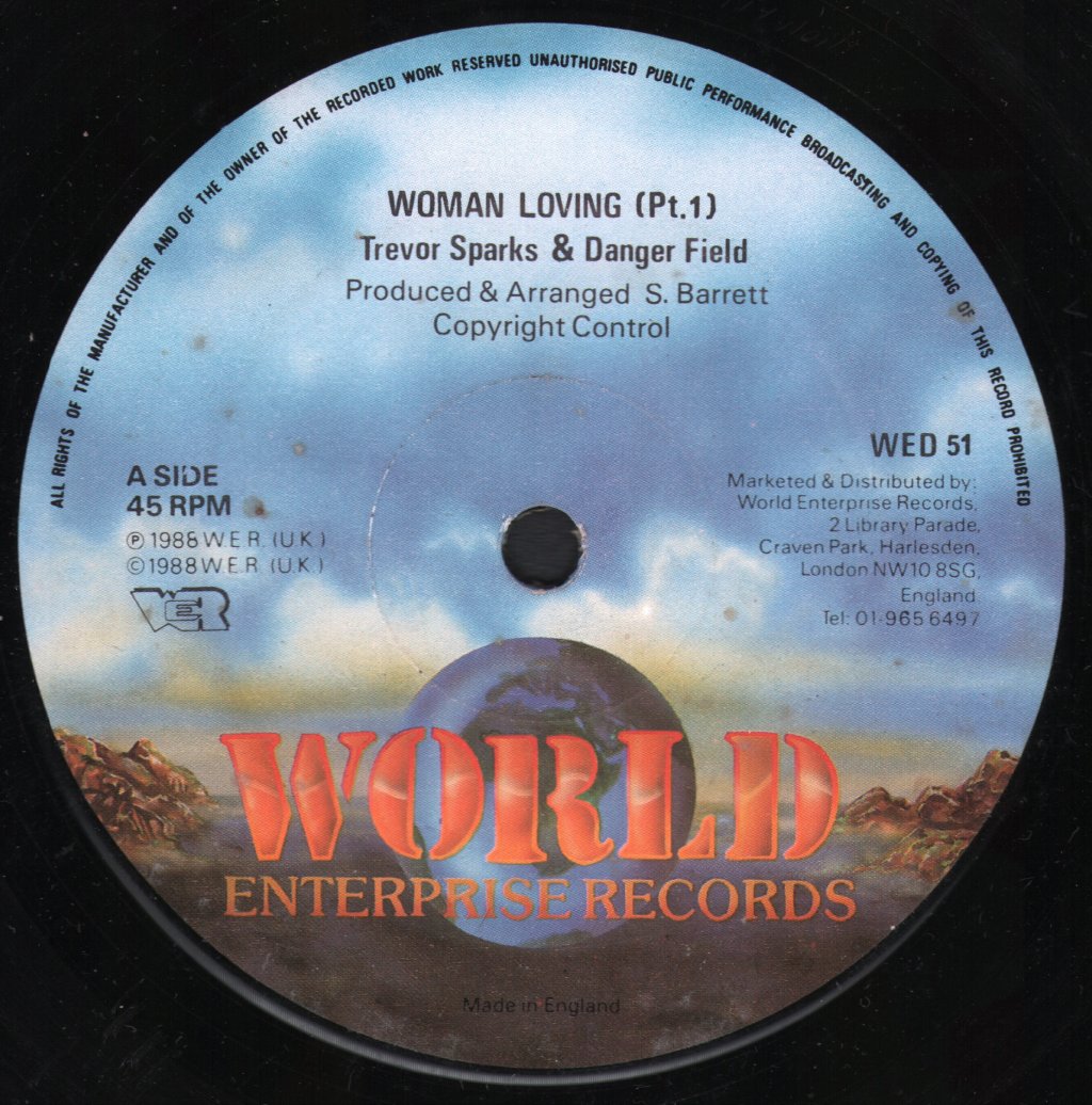 Trevor Sparks & Danger Field - Woman Loving - 12 Inch