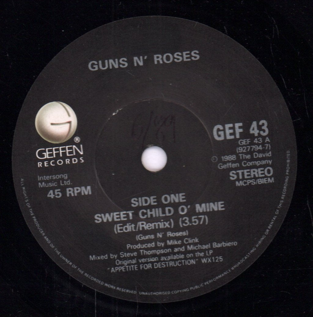 Guns N Roses - Sweet Child O Mine - 7 Inch