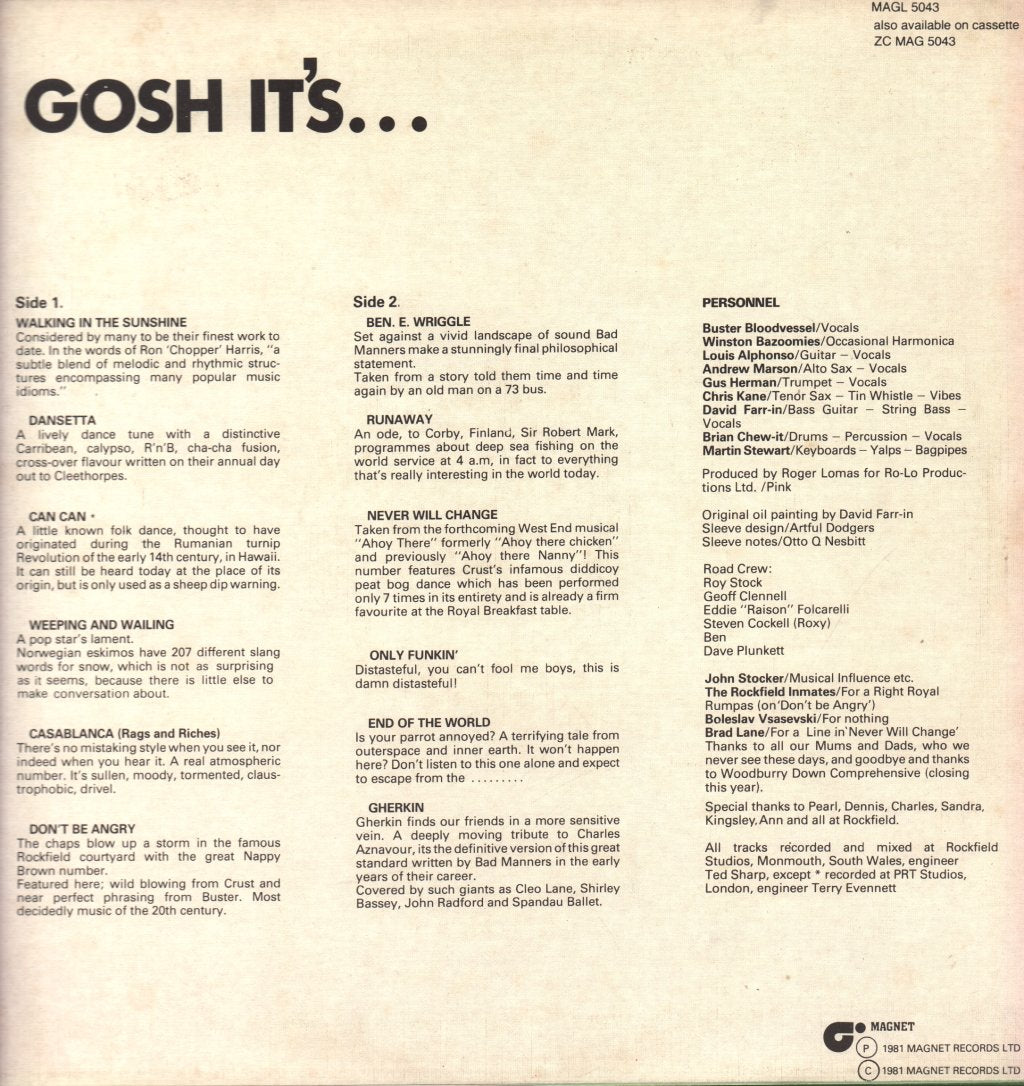 Bad Manners - Gosh It's - Lp
