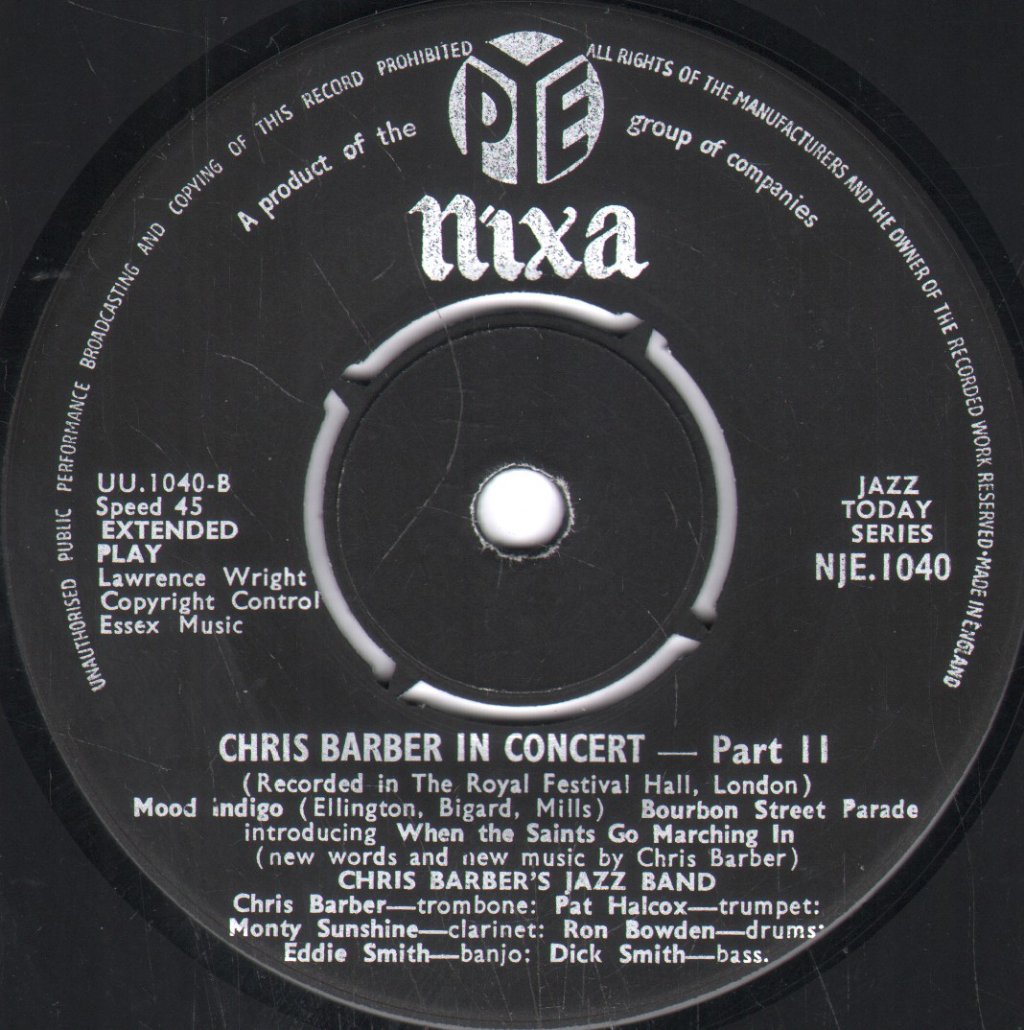 Chris Barber - In Concert Part Two - 7 Inch