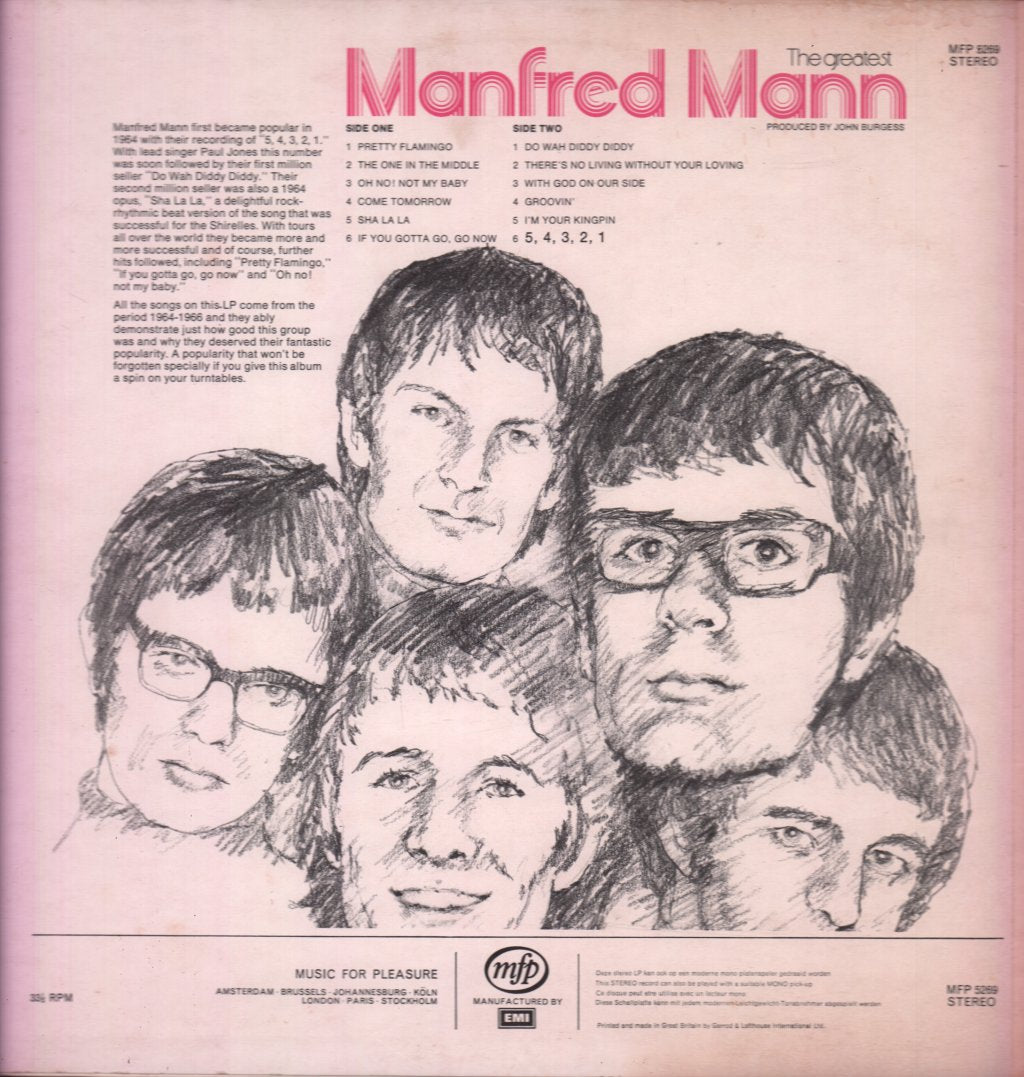 Manfred Mann - Greatest - Lp
