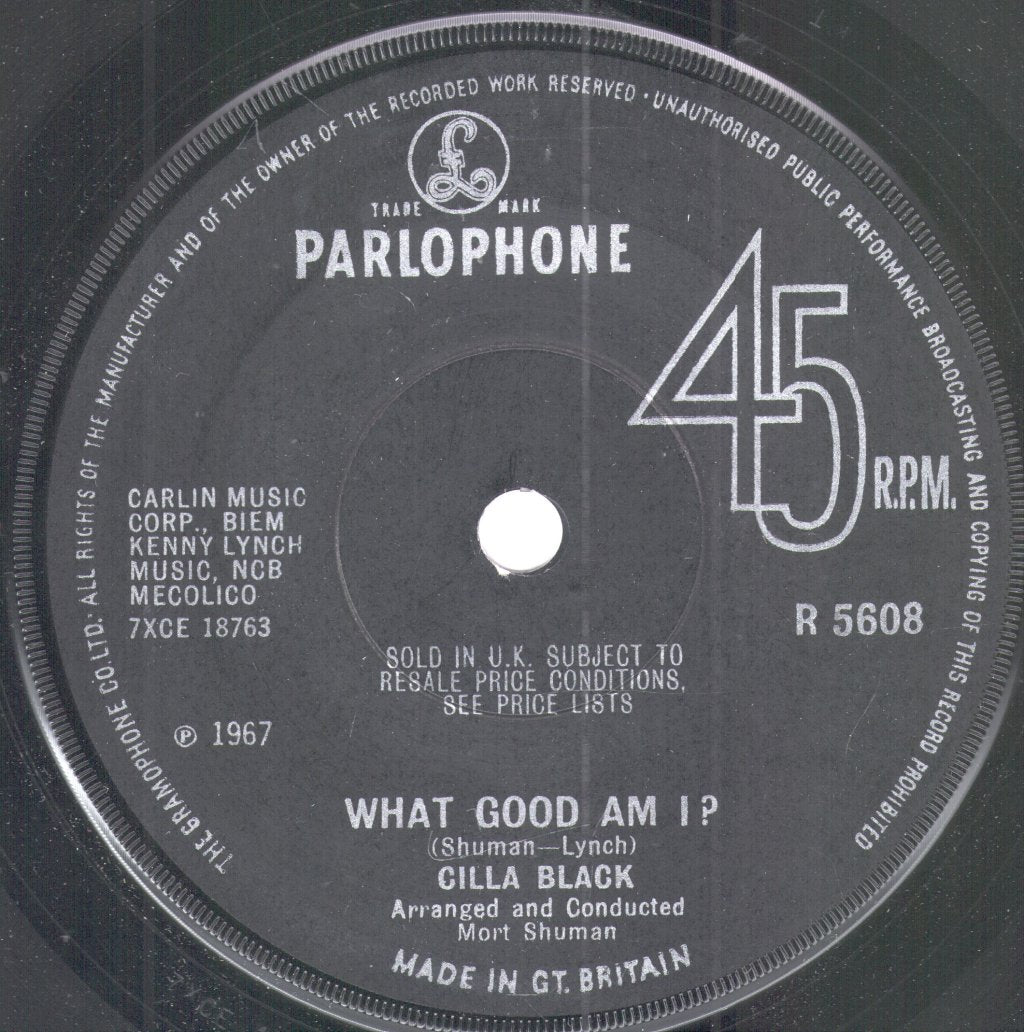 Cilla Black - What Good Am I - 7 Inch