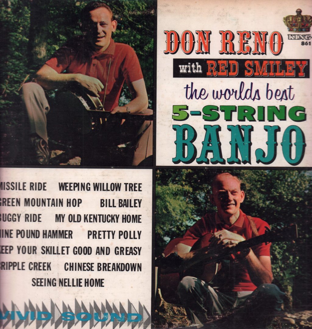 Don Reno With Red Smiley - World's Best 5-String Banjo - Lp