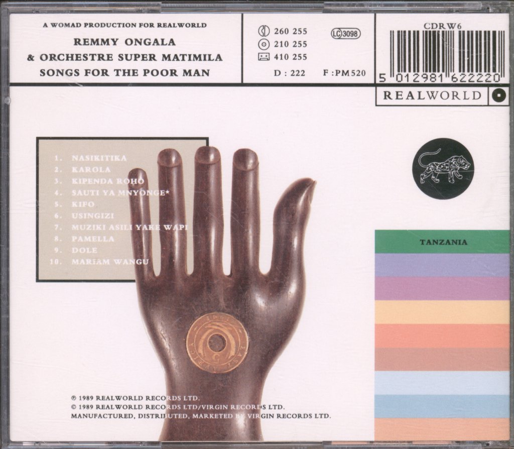 Remmy Ongala and Orchestre Super Matimila - Songs For The Poor Man - Cd