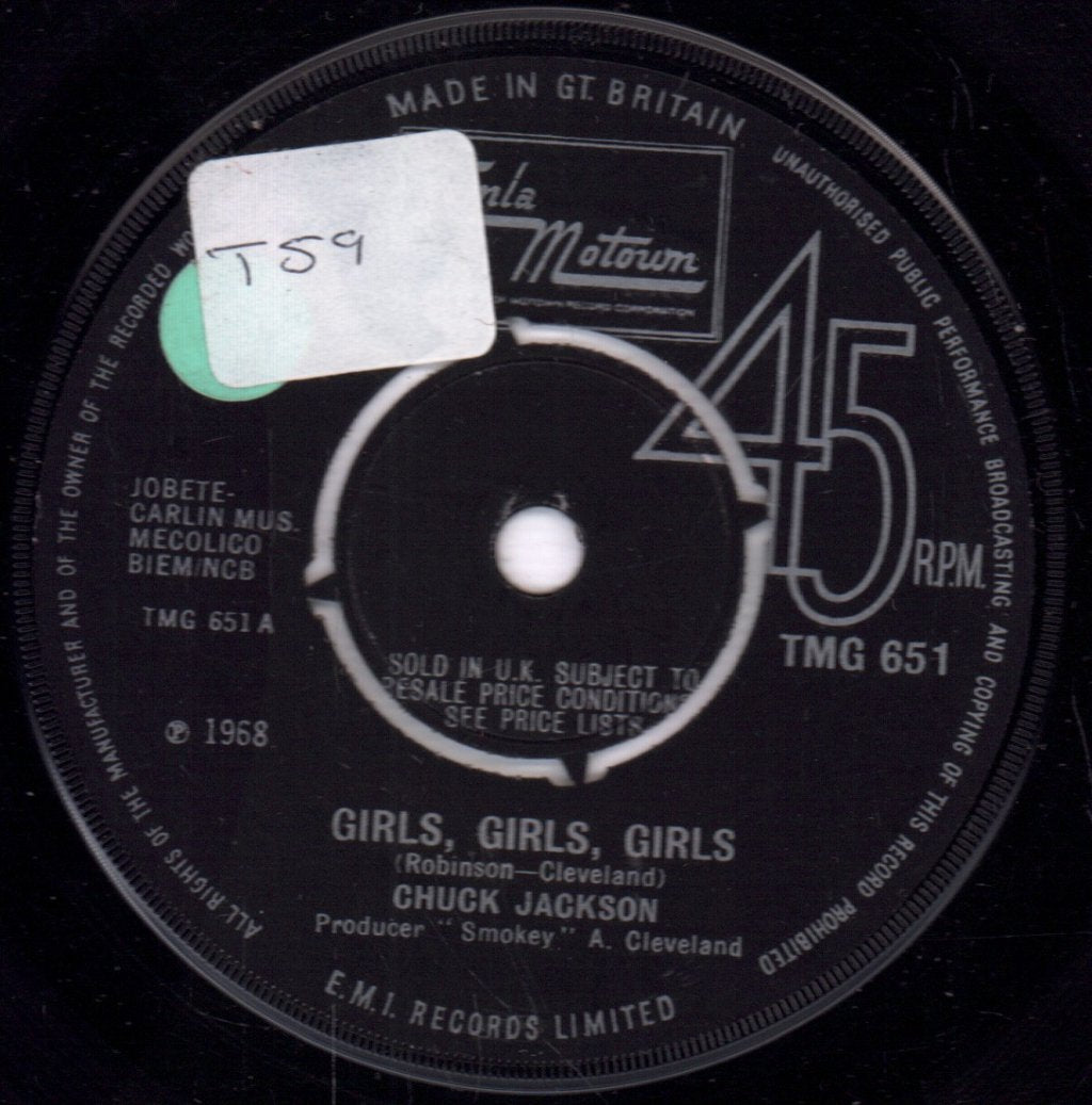 Chuck Jackson - Girls, Girls, Girls - 7 Inch