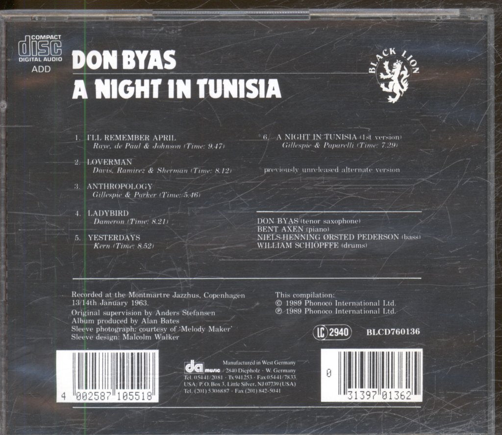 Don Byas - A Night In Tunisia - Cd