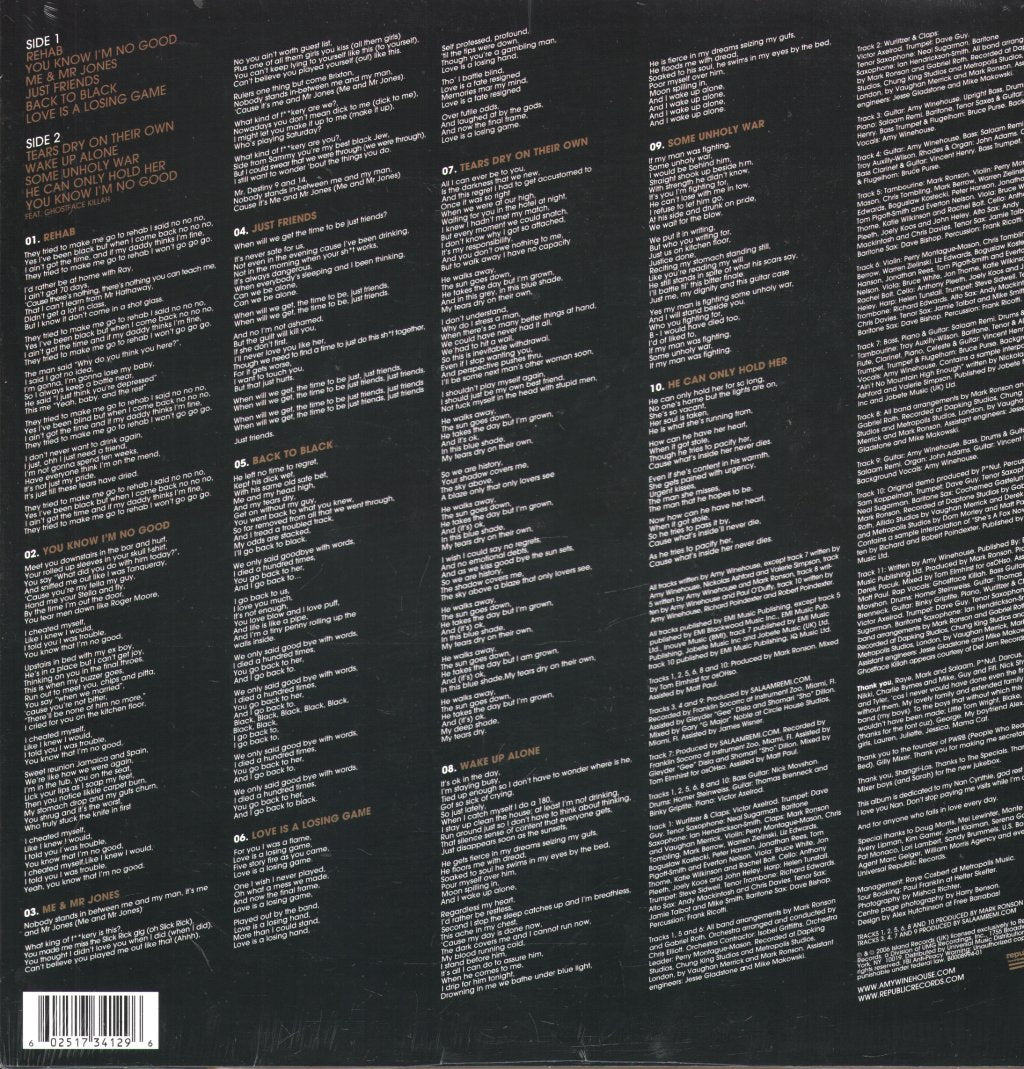 Amy Winehouse - Back To Black - Lp