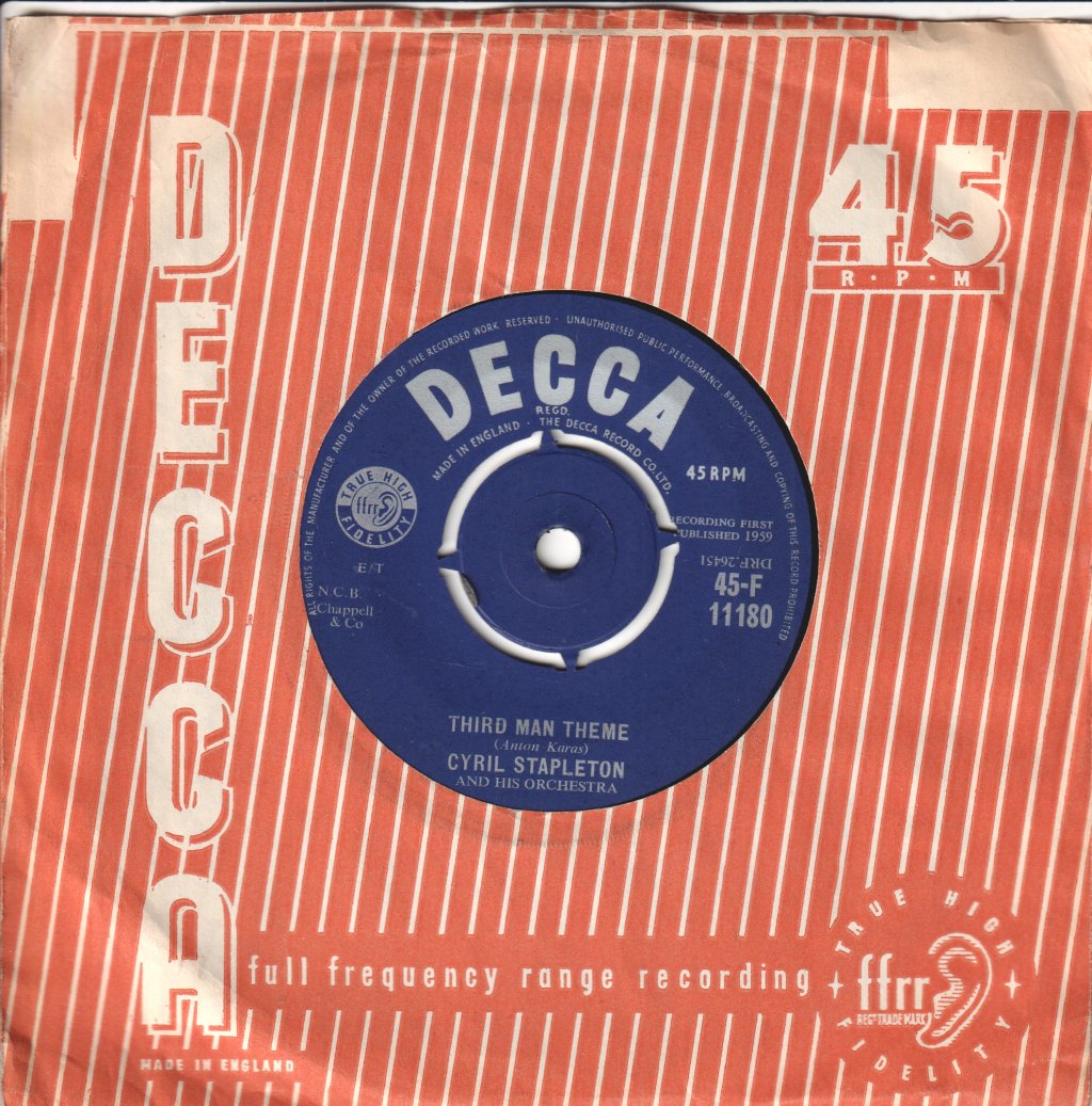 Cyril Stapleton And His Orchestra - Third Man Theme - 7 Inch