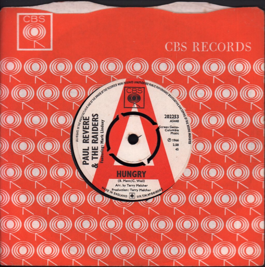 Paul Revere & The Raiders - Hungry - 7 Inch