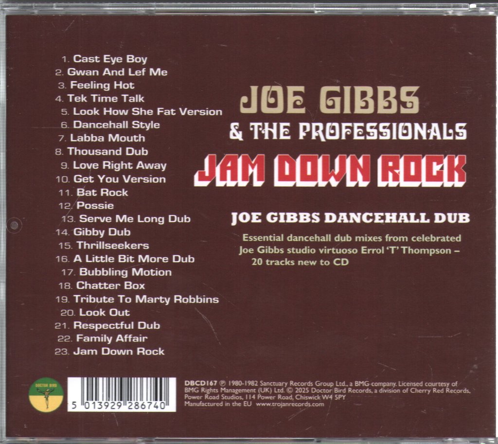 Joe Gibbs & The Professionals - Jam Down Rock (Joe Gibbs Dancehall Dub) - Cd