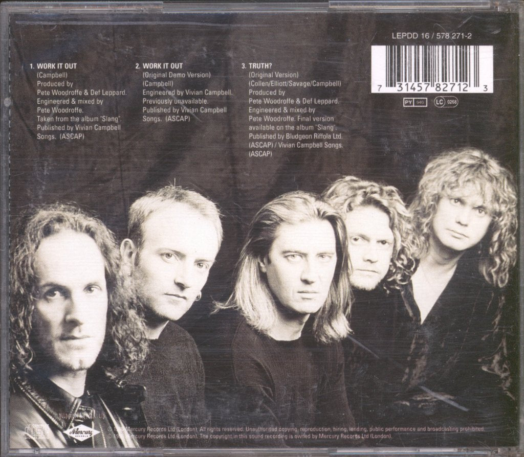 Def Leppard - Work It Out - Cd