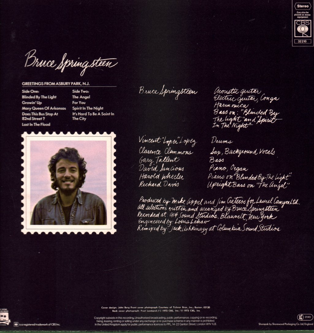 Bruce Springsteen - Greetings From Asbury Park N.J. - Lp