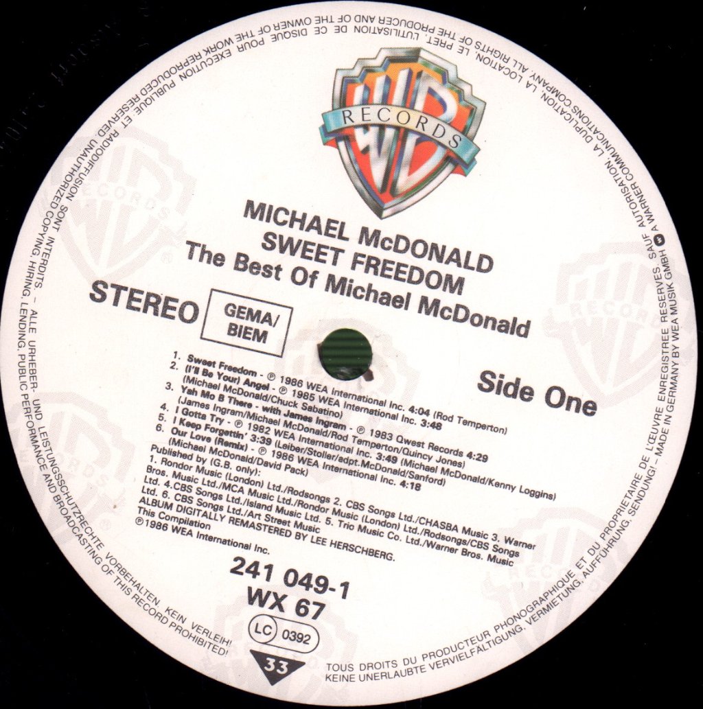 Michael McDonald - Sweet Freedom (Best Of) - Lp