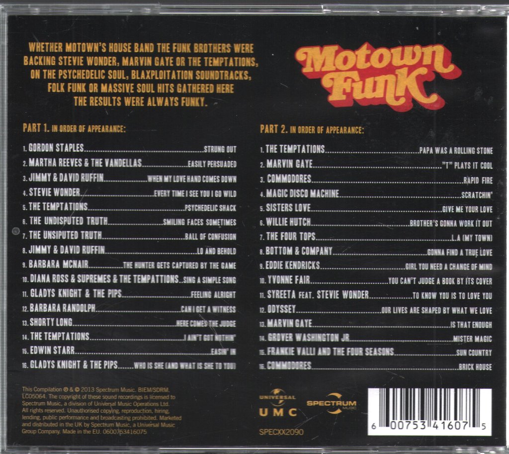 Various Artists - Motown Funk - Double Cd