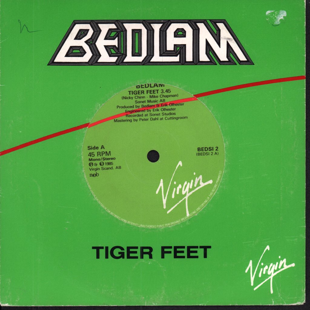 bedlam (scandanavian rock group) - Tiger Feet - 7 Inch