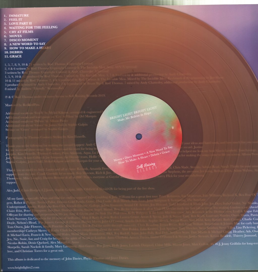 Bright Light Bright Light - Make Me Believe In Hope - Lp