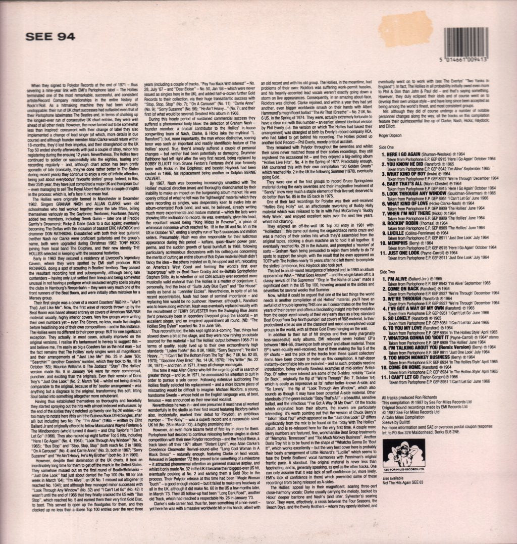 Hollies - Ep Collection - Lp