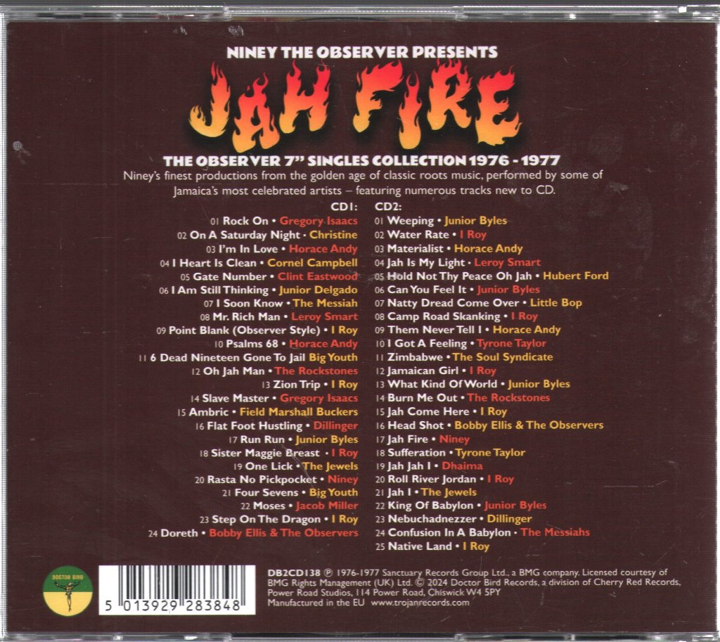Niney The Observer - Jah Fire (The Observer 7" Singles Collection 1976-1977) - Double Cd