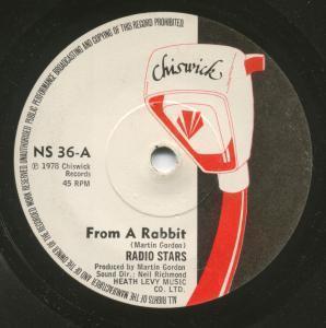 Radio Stars - From A Rabbit - 7 Inch