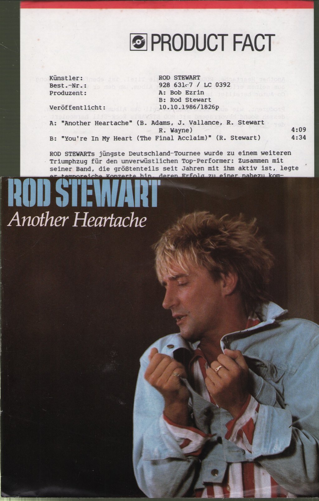 Rod Stewart - Another Heartache - 7 Inch