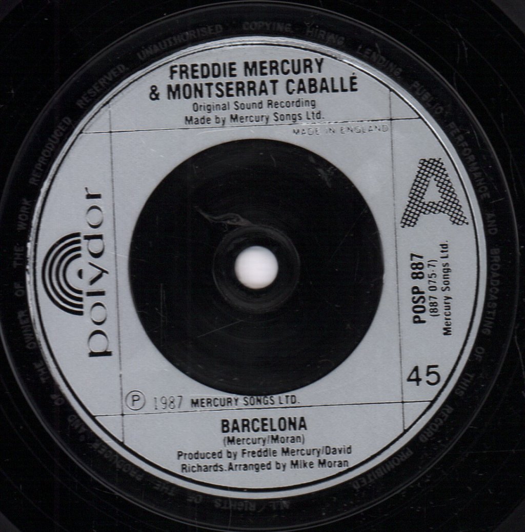Freddie Mercury And Montserrat Caballe - Barcelona - 7 Inch