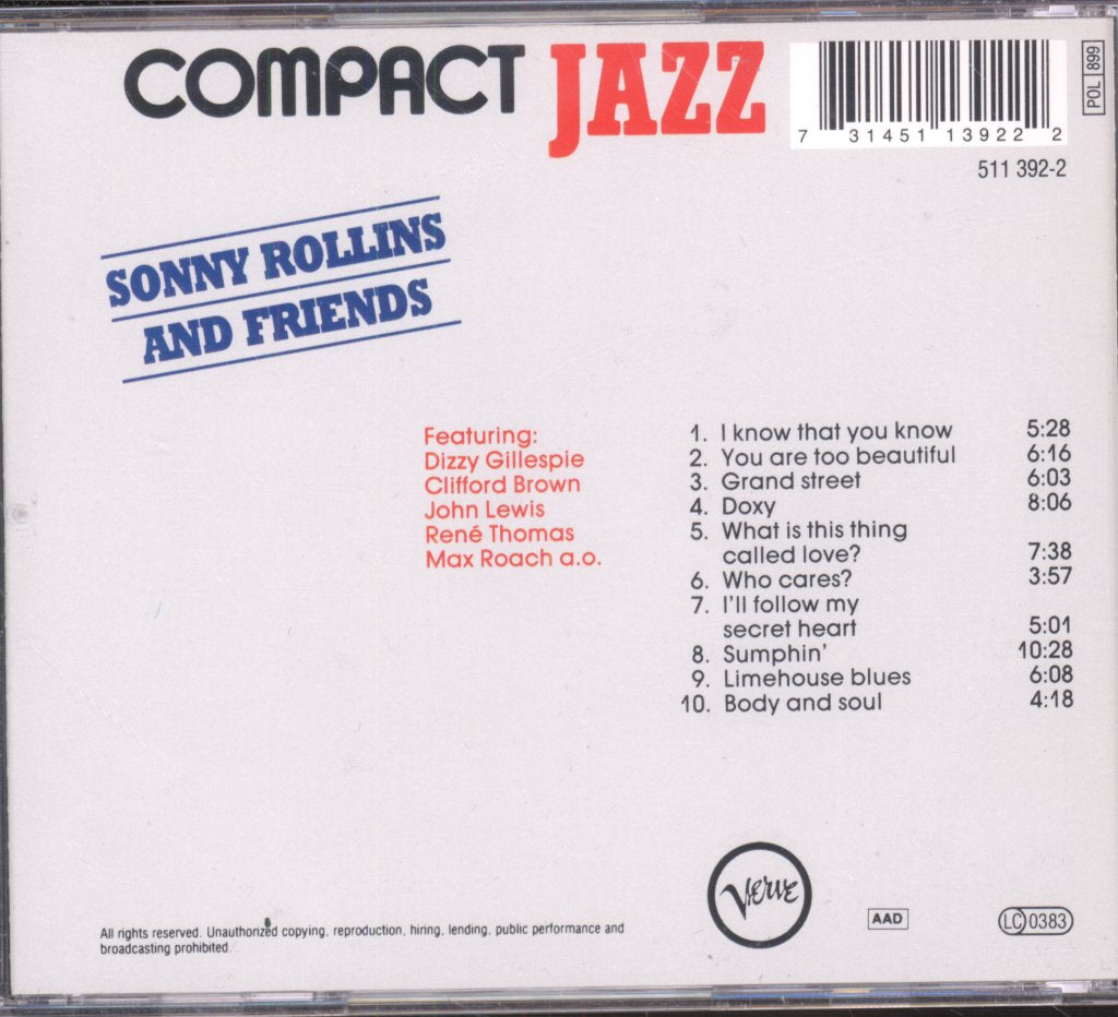 Sonny Rollins And Friends - Sonny Rollins And Friends - Cd