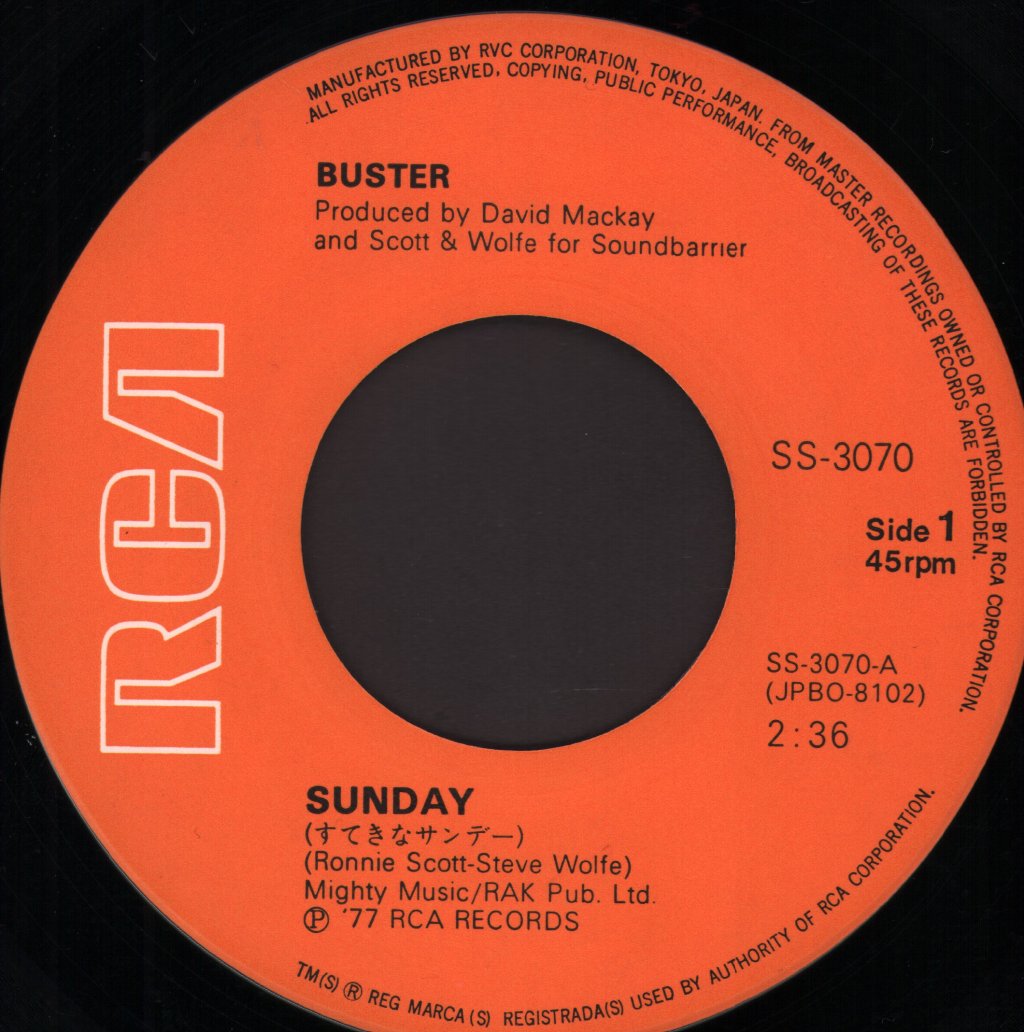 Buster - Sunday - 7 Inch