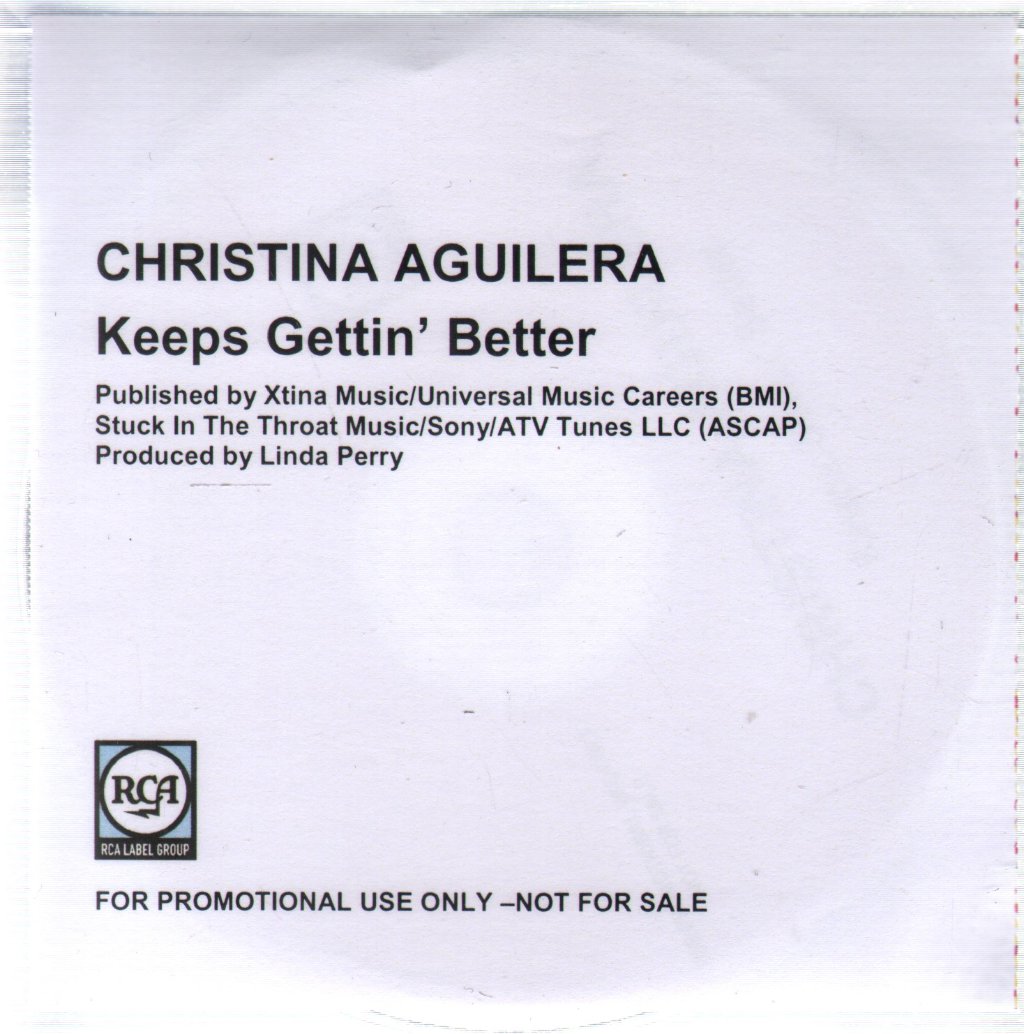 Christina Aguilera - Keeps Gettin' Better - Cdr