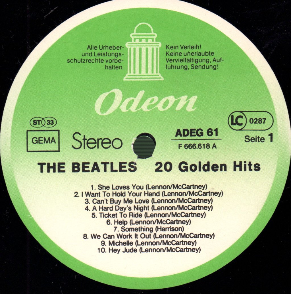 Beatles - 20 Golden Hits - Lp