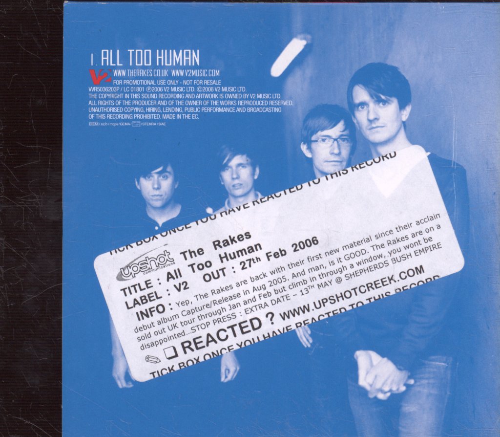 Rakes (Indie Group) - All Too Human - Cd