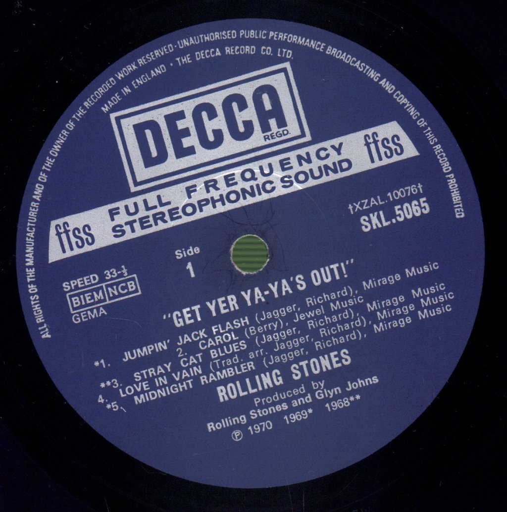 Rolling Stones - Get Yer Ya-Ya's Out - Lp