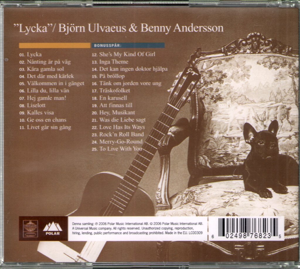 Björn Ulvaeus & Benny Andersson - "Lycka" - Cd