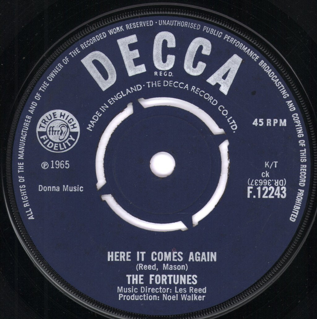 Fortunes - Here It Comes Again - 7 Inch