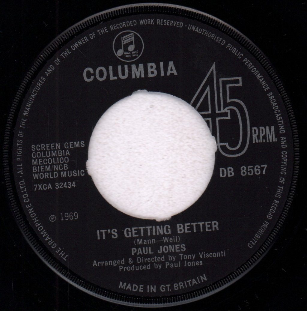 Paul Jones - It's Getting Better - 7 Inch